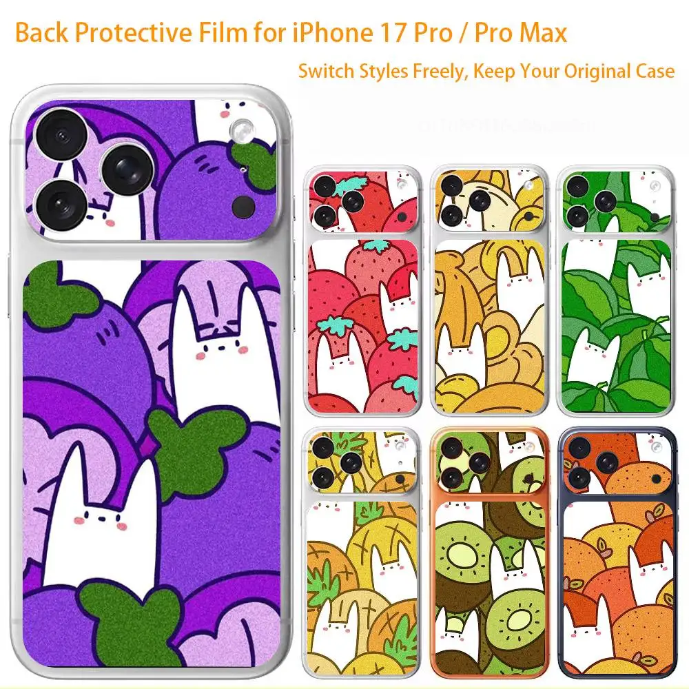 

Fruity Meow Planet 3D Full Body Skin Decal for iPhone 17/Pro/Pro Max Color Rear Protective Sticker