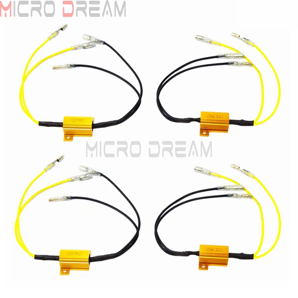 12V 25W 6.8 Ohms 6.8ΩJ Resistance Load Resistor Aluminum Shell Wire Wound Resistor Turn Signal Blinker Stop Flashing LED Light