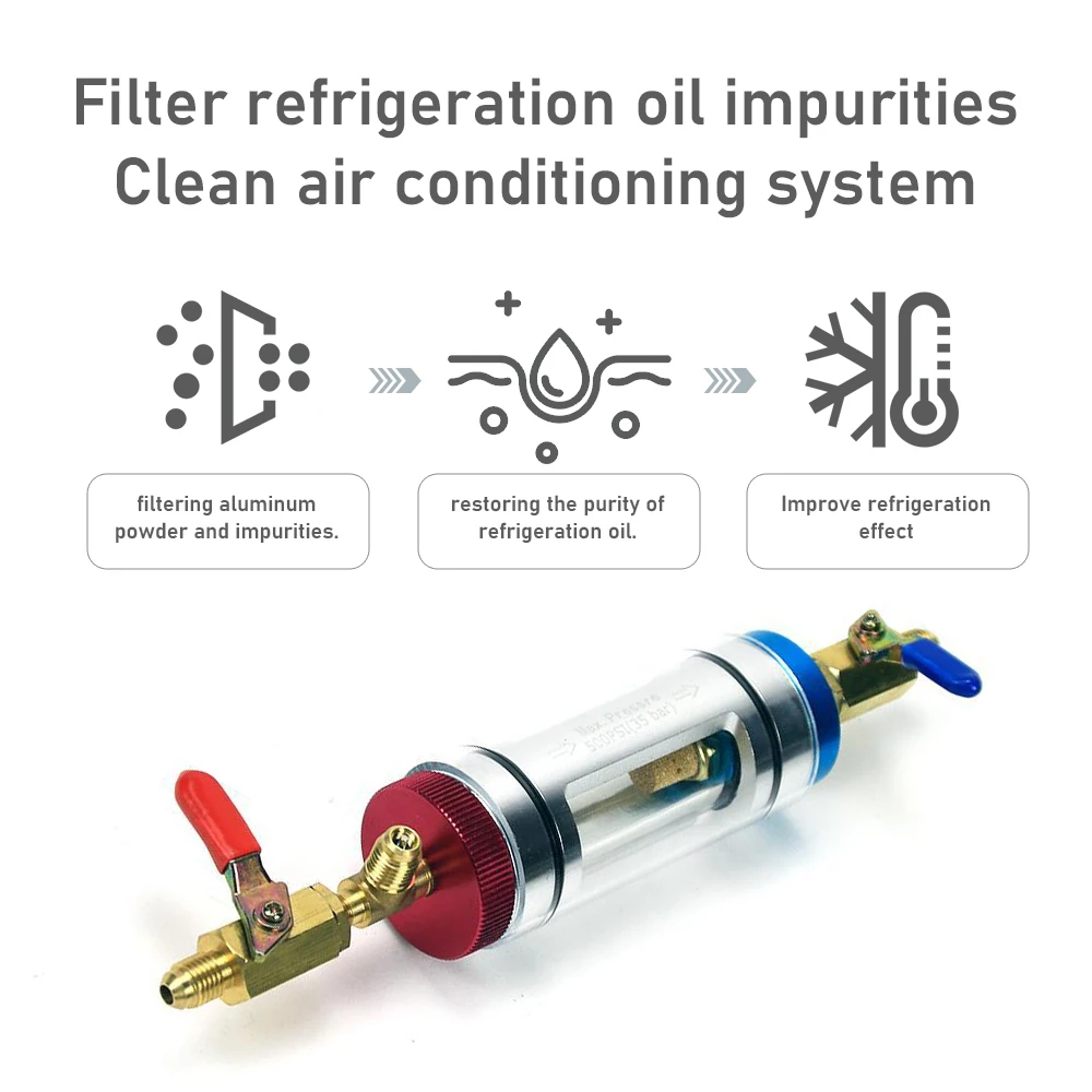 Refrigeration Oil Filler Purifier Automotive Air Conditioning Compressor Oil Filter Air Conditioning Refrigerant Oil Analyzer