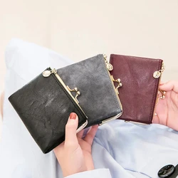 Mini Fashion Ladies Square-shape Short Wallet Multifunctional 2-fold Money Pouch For Shopping Designer Small Coin Purses Clutch