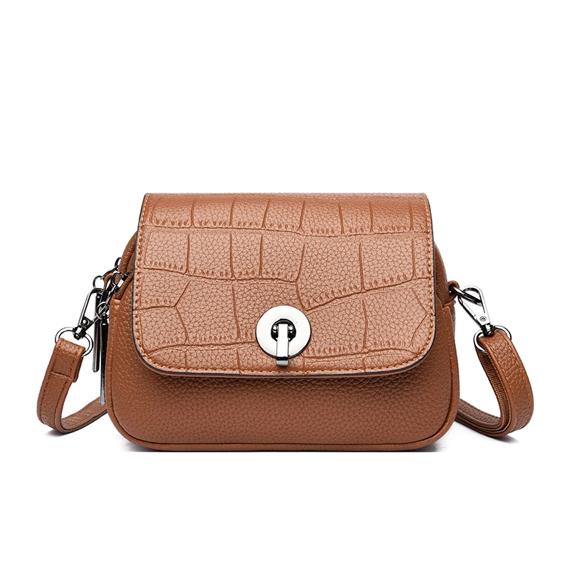 

Trendy Letter Logo Diaper Bag Women Leather Shoulder Bag Elegant Commuter Crossbody Handbag Large Capacity Solid Color