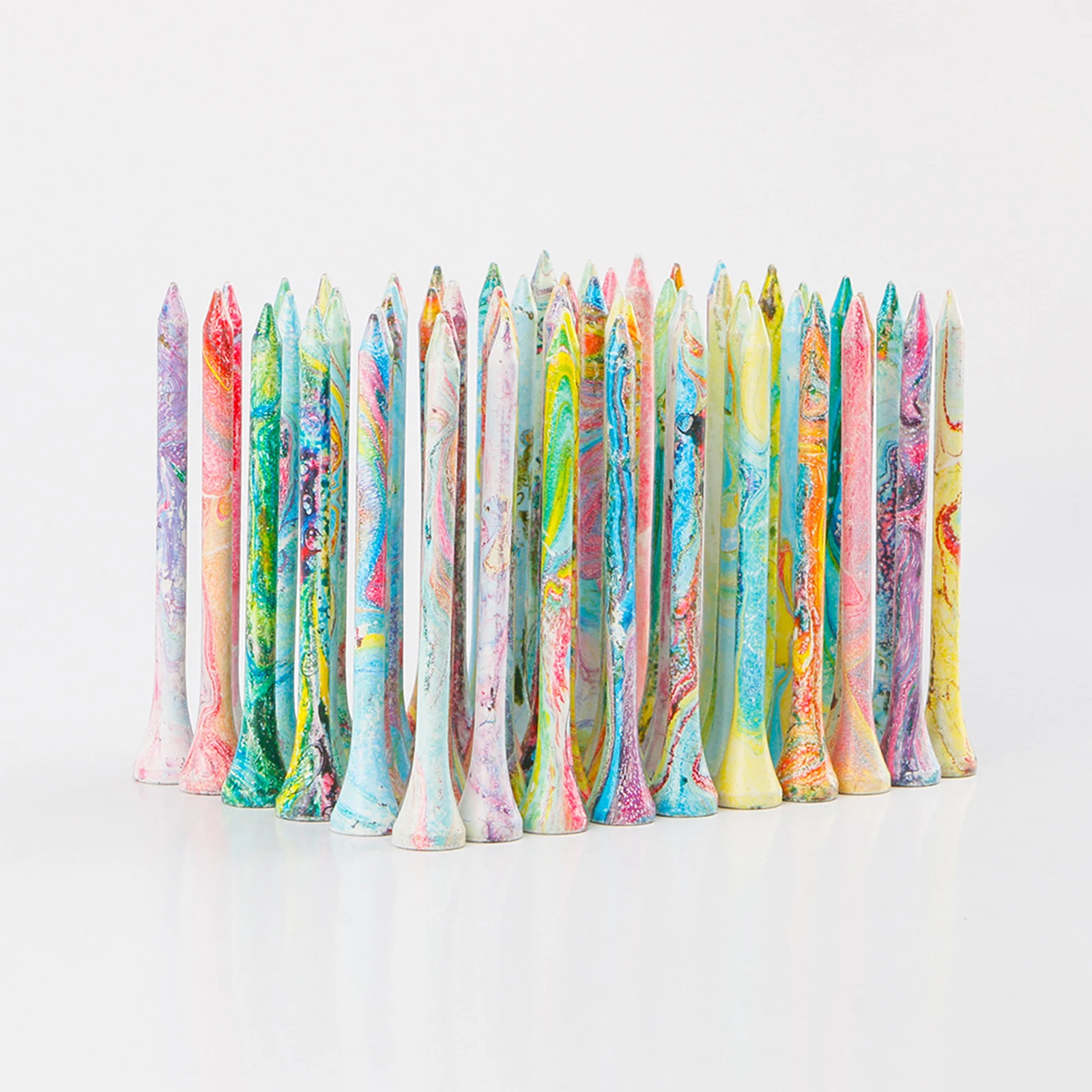 

Assorted Colors Golf Tees 100Pcs Wooden, Durable Practice Supplies for Golf Course & Home Training
