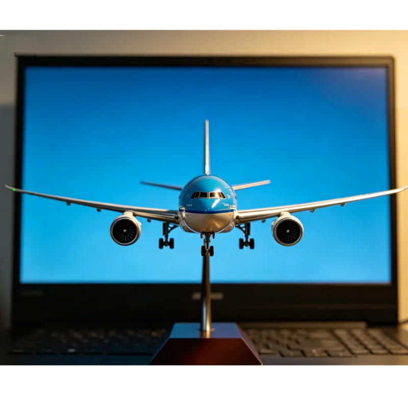 

Масштабная модель самолета MD11 KLM Royal Dutch Airlines 1/157, 47 см, с подсветкой колес, из литой смолы, для коллекции, демонстрации и подарков