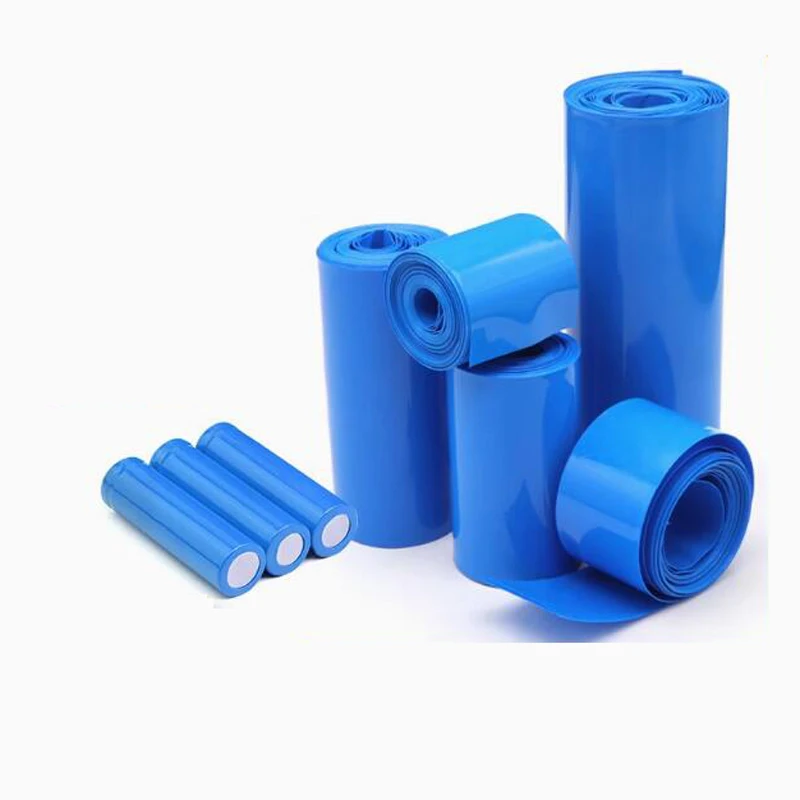 Luva termorretrátil de pvc, pacote de bateria de lítio 18650-21700, isolamento de pele de plástico, filme termorretrátil, tubo retrátil