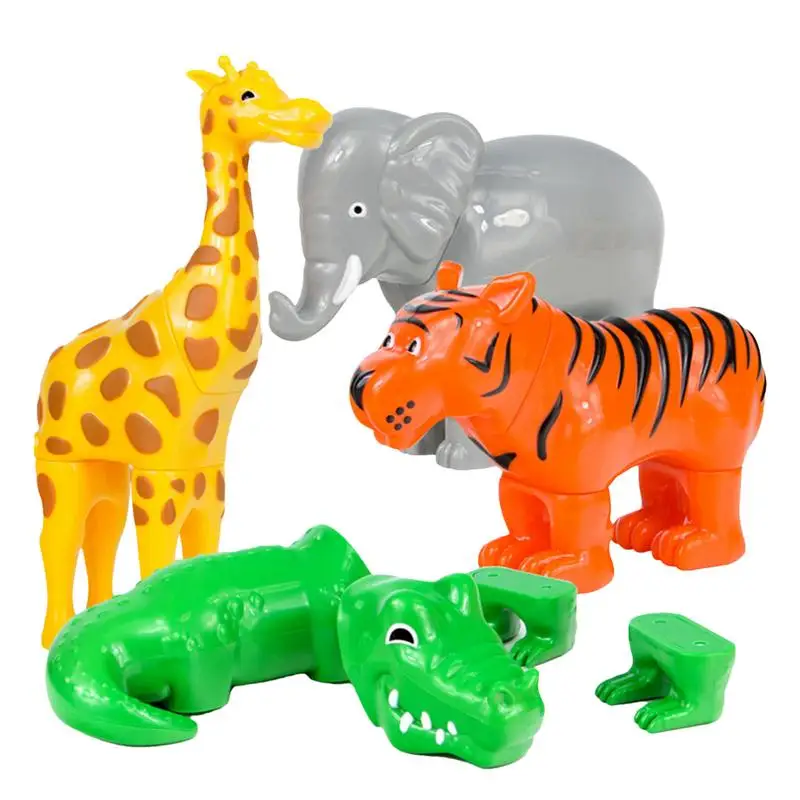 Tiny Animal Figurines Magnetic Animal Building Blocks Animal Figurines Small Animal Toys Toddler Sorting Toys For Boy Early