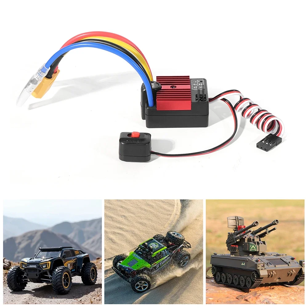 HG1060 60A Wasserdichter bürstengebundener ESC-Motorregler für RC-Autos mit Überhitzungsschutz, kompatibel mit 1/10 Maßstab Offroad-Fahrzeugen – Detail 5