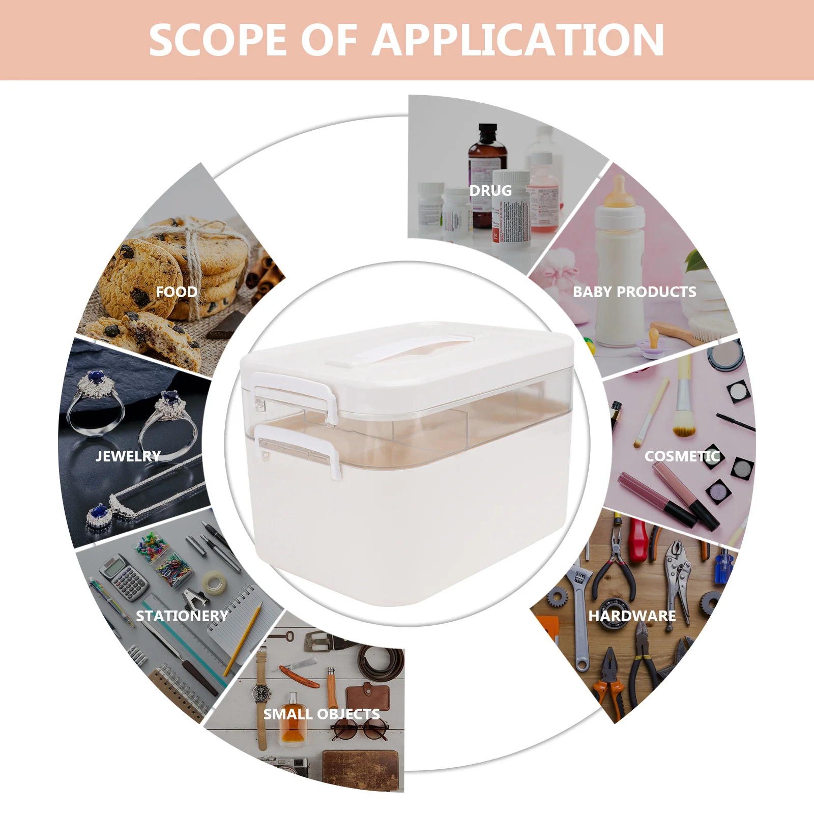 صندوق طوارئ منزلي بطبقة مزدوجة، حقيبة طبية محمولة، تصميم بسيط لفرق السفر الرياضية، صندوق طبي بسيط