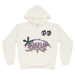 New Luxury 2023 Born From Pain IAN CONNOR Sicko Pullover Hoodies Hoody hooded Sweatshirts velvet Cotton Thick Fleece White #242