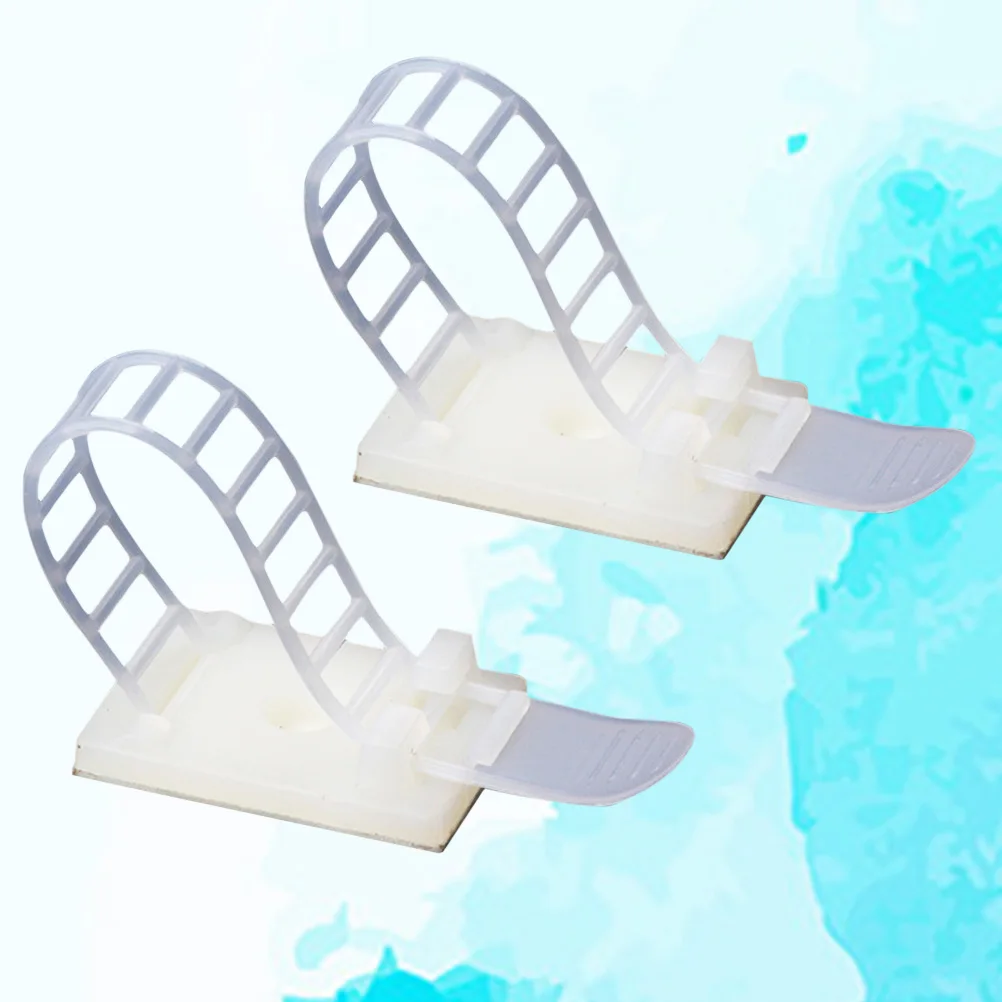 

50 Pcs Wire Fixer Cable Ties Adhesive Clamp Holder Adjustable Cord Management Clips