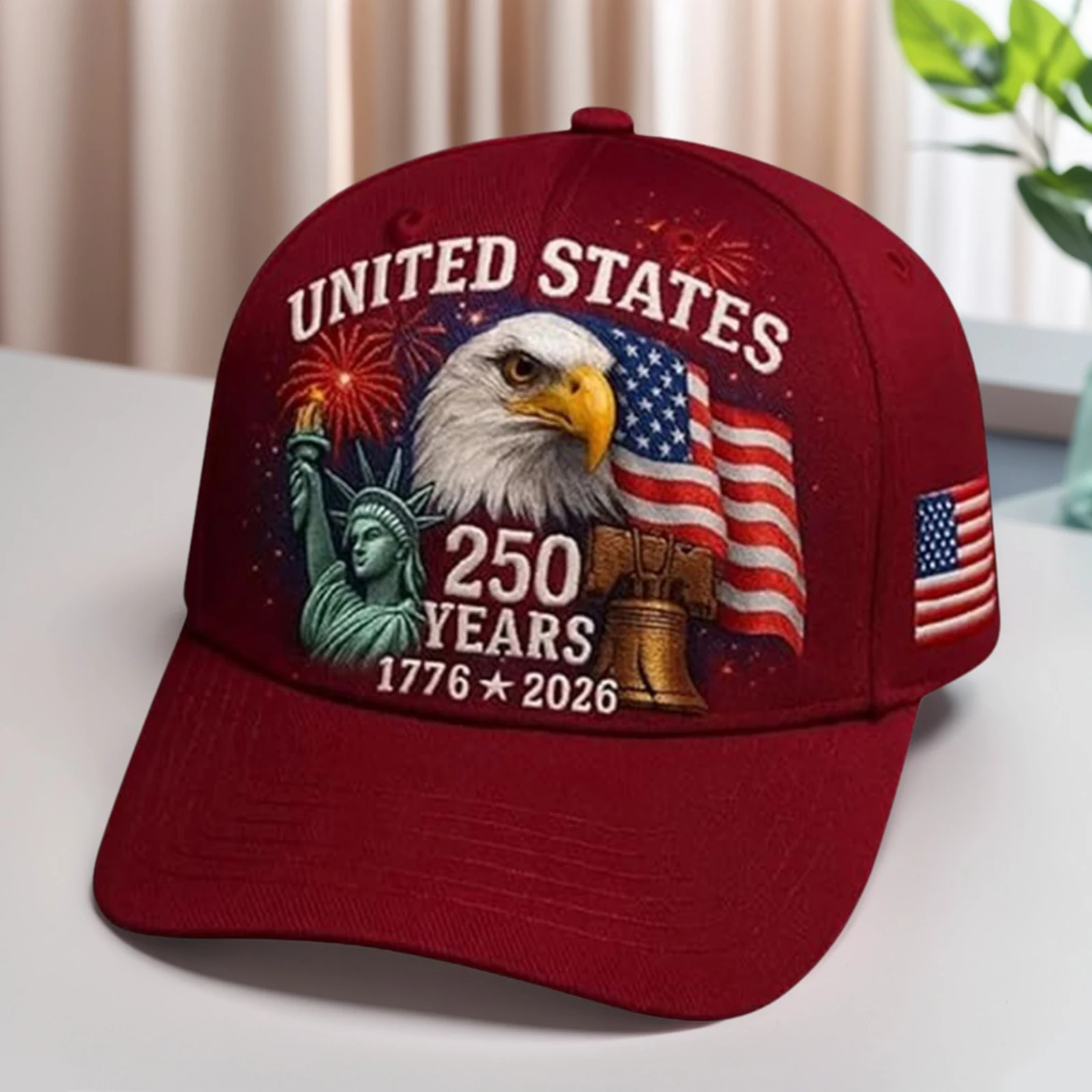 Gorras de béisbol para hombres y mujeres, gorra de aniversario de EE. UU., gorra patriótica lavada Retro ajustable, gorra de camionero tributo del 250 aniversario de EE. UU.