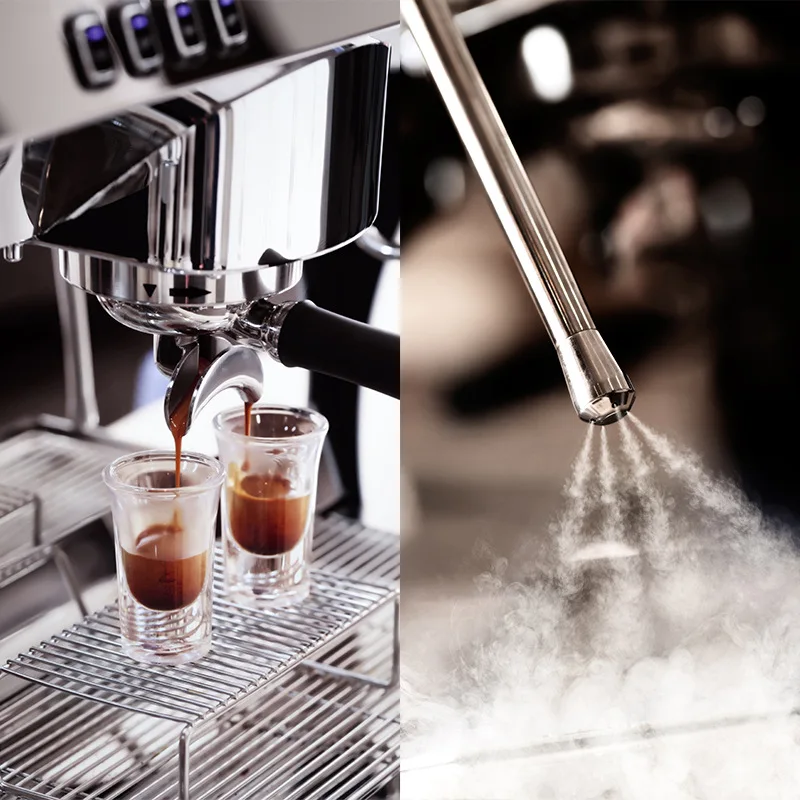 معدات المقهى التجارية مجموعة كاملة ماكينة اسبريسو القهوة التجارية للبيع برأس مزدوج لآلة الإسبريسو