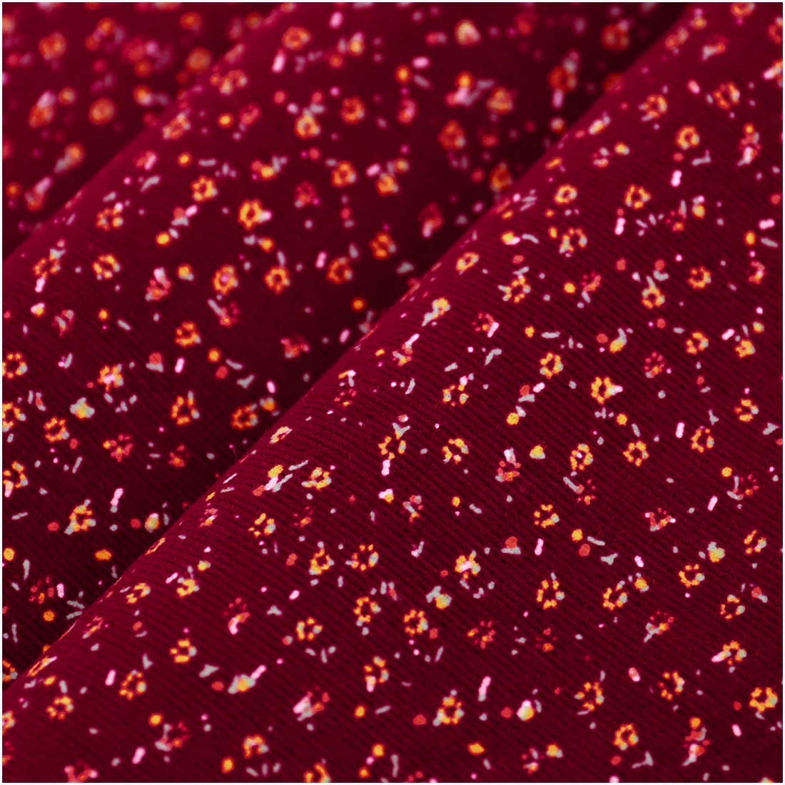 Floral Printed 100% Cotton Fine Corduroy Fabric For DIY Sewing Dress Coat Pants Pure Coton Fabrics