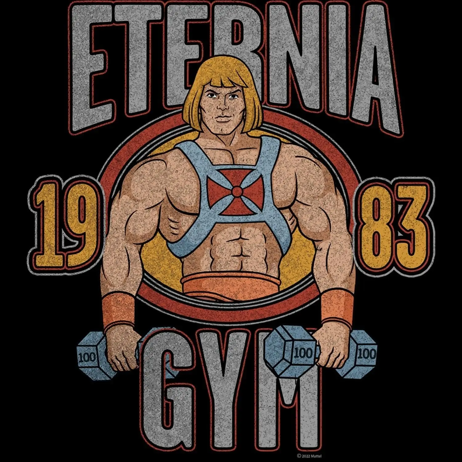 Masters of The Universe TV Series 1983 He Man Eternia Gym Muscles T-Shirt Tee