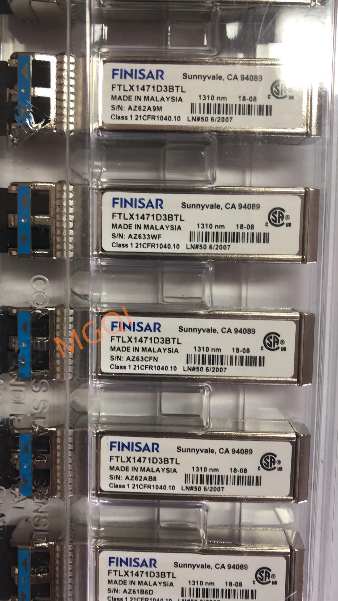 Ftlx141d3btl Finisar Fiber ، 10G ، 10 m ، 10 m ، 1310NM ، SM 10 gb ، SFp ، 10G ، وضع فردي ، FTLX1471D3BTL