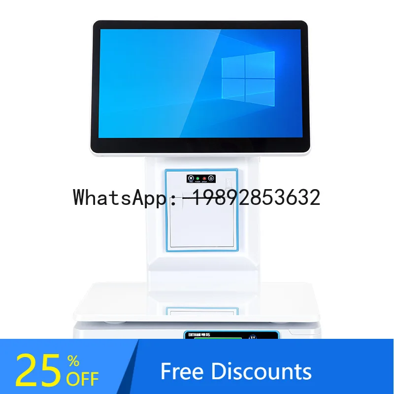 

CZ Intelligent Recognition Cash Register All-in-One Machine Supermarket Touch Screen Cashier Scale Fruit Shop Fresh Scale
