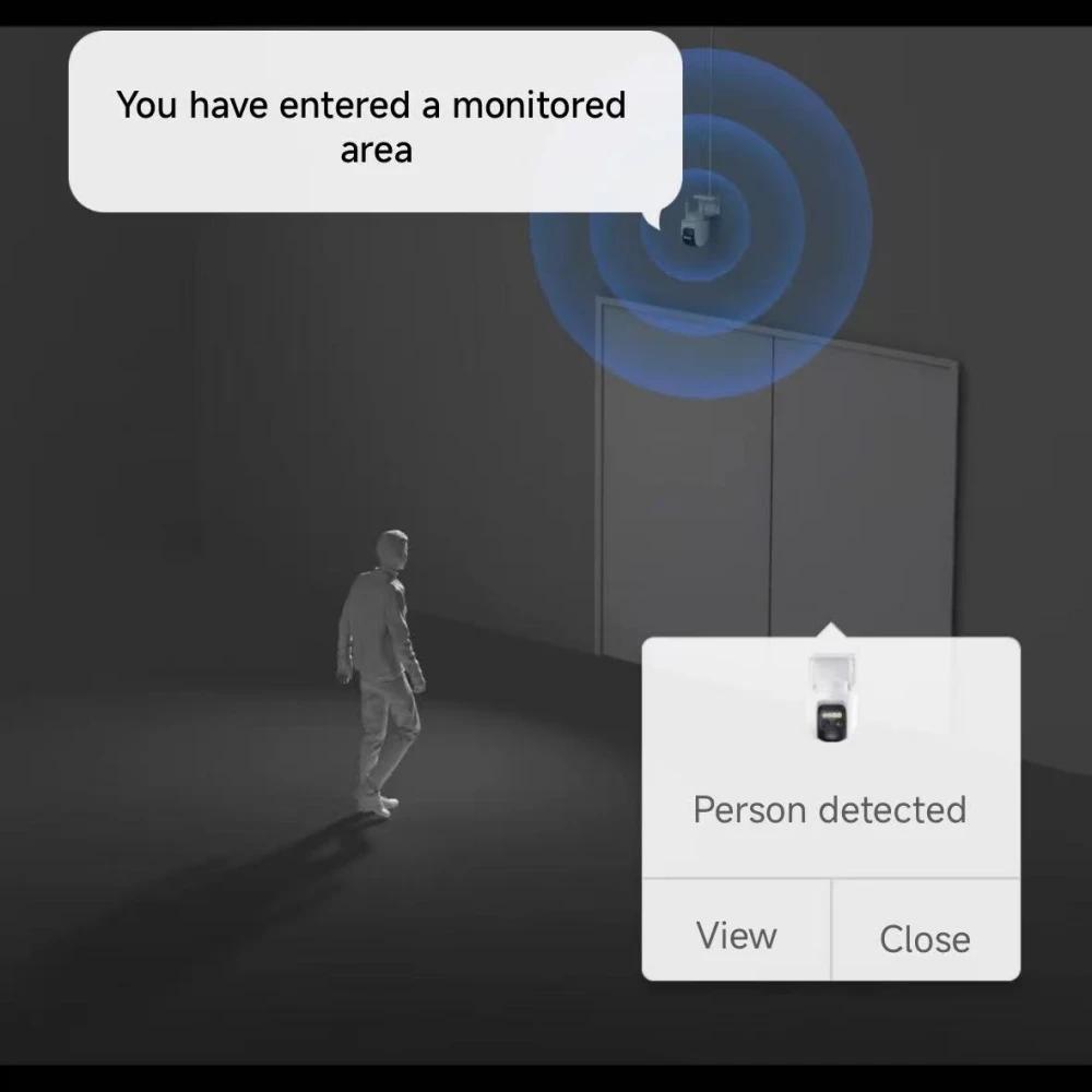 كاميرا Xiaomi الخارجية CW700S 2.5K 9X Zoom IP66 AI كشف المركبات البشرية اللون للرؤية الليلية WiFi Cloud النسخة الصينية #2