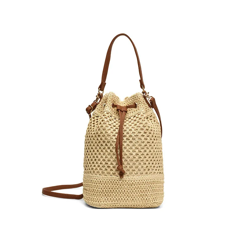 Weaving Bag Women 2024 New Fashion Bucket Bag Summer Niche Hundred Straw Beach Single Shoulder Crossbody Bag