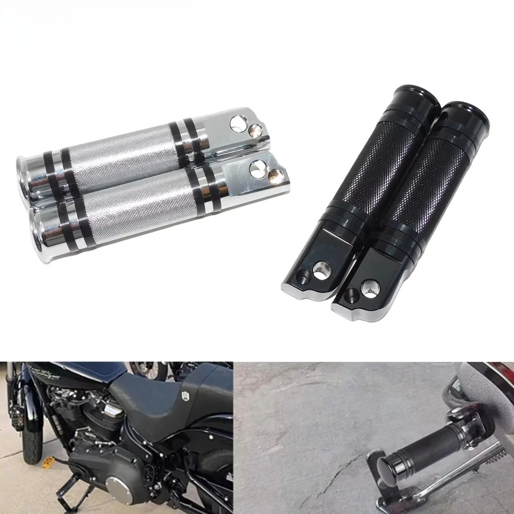 Reposapiés traseros para motocicleta, estriberas para pasajero para Harley Softail Sport Glide FLSB Street Bob FXBB Lower Rider