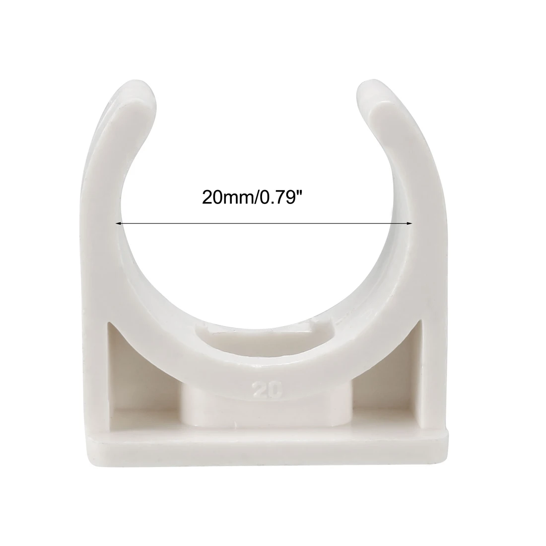 UXCELL 20Pcs 20mm PVC Water Pipe Clamps Clips Connector Fit for 20mm/0.79 Inch OD TV Trays Tubing Hose Hanger Support Pex Tubing