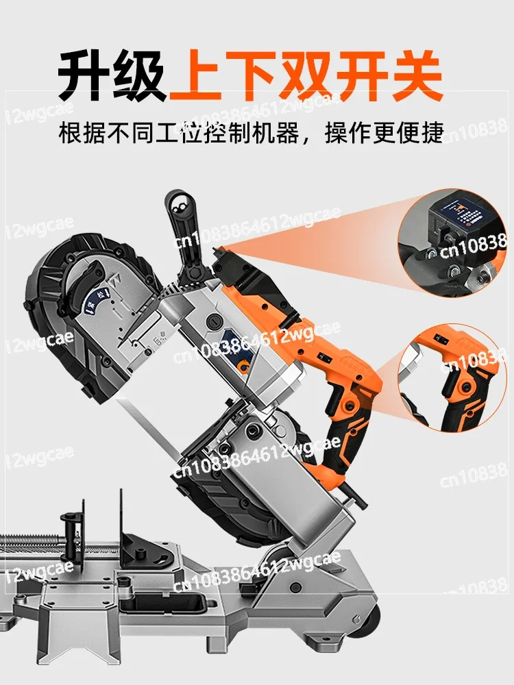 Multi functional band saw,small horizontal metal stainless steel aluminum cutting machine,high-precision 45degree sawing machine