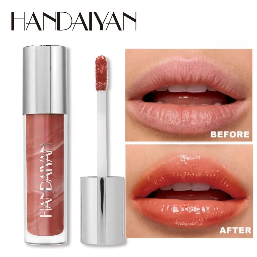 HANDAIYAN 6 色リキッドリップバームビタミン e 保湿リップグロスフレッシュロングウェアカラースムージングプランピングマーブルリップグレーズ
