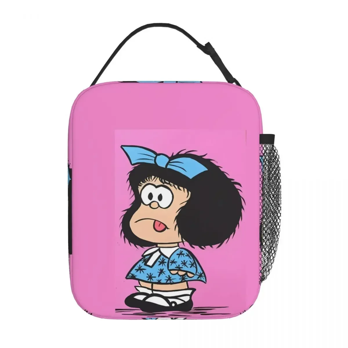 Lunch Bag Cartoon Girl Convenient Lunch Box For Girls Argentine Cartoon Quino Comic Picnic Cooler Bag Oxford Thermal Lunch Bags