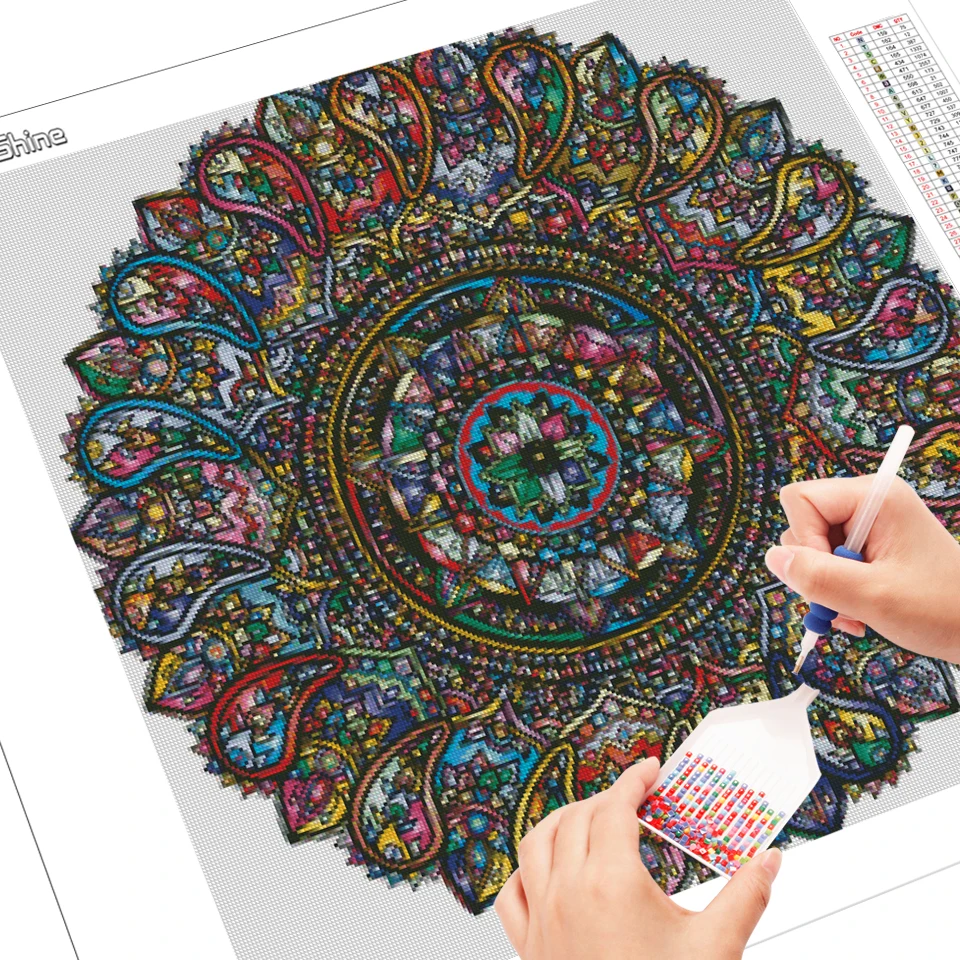 EverShine Diamond Painting Mandala Cross Stitch Diamond Mosaic Landscape Embroidery Floral Rhinestone Picture Handicraft Hobby