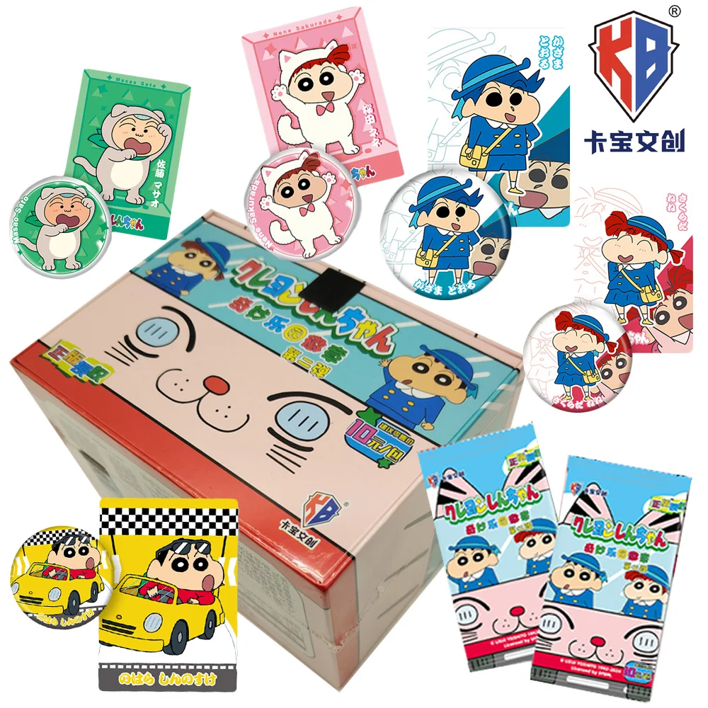 Nuovo originale KABAO Crayon Shin-chan Carte periferiche Distintivi rotondi Spilla in banda stagnata Accessori personalizzati Regali di Natale per i bambini