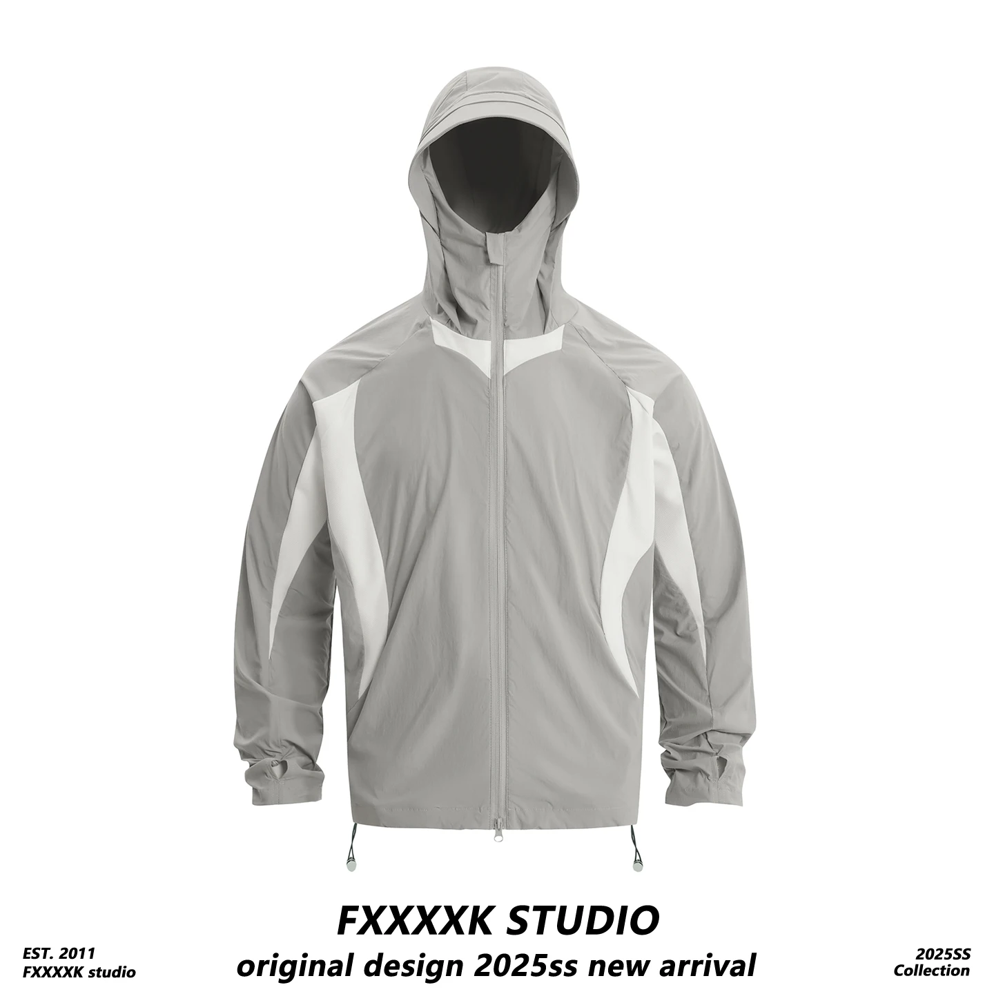 

FXK Original American Retro Outdoor Functional Sun Protection Clothing Cool Feeling Men's Jaet Splice Color Blo Windbreaker