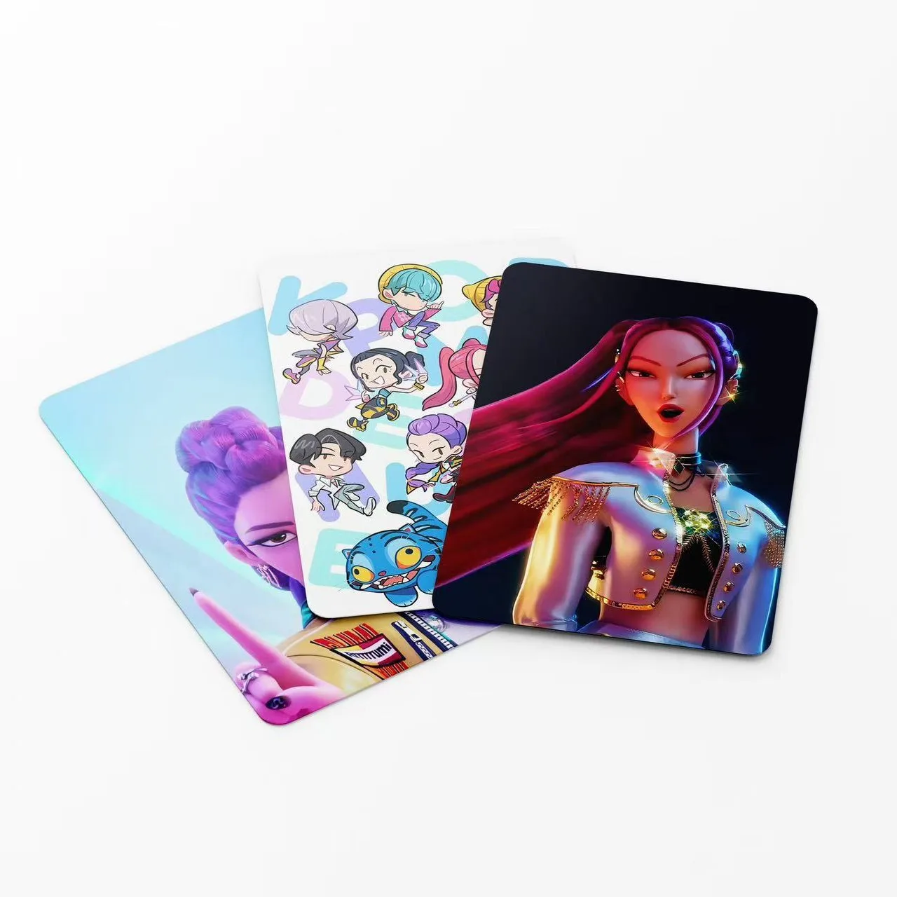 55 قطعة من بطاقات Huntrix Girls KPop Demon Hunters LOMO، مجموعة بطاقات الصور الفوتوغرافية القابلة للجمع