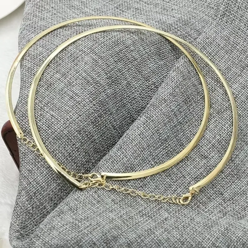 Stainless Steel Collar 4mm Gold Women\'s Personalized Fashion Jewelry Personalized Metal Ring Collarbone Choker Necklace Jewelrys