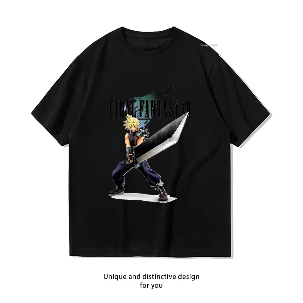 Cloud Strife Final Fantasy VII Classic T-Shirt Woman Man Casual Cotton Printed T Shirts Adult Streetwear Woman Clothing