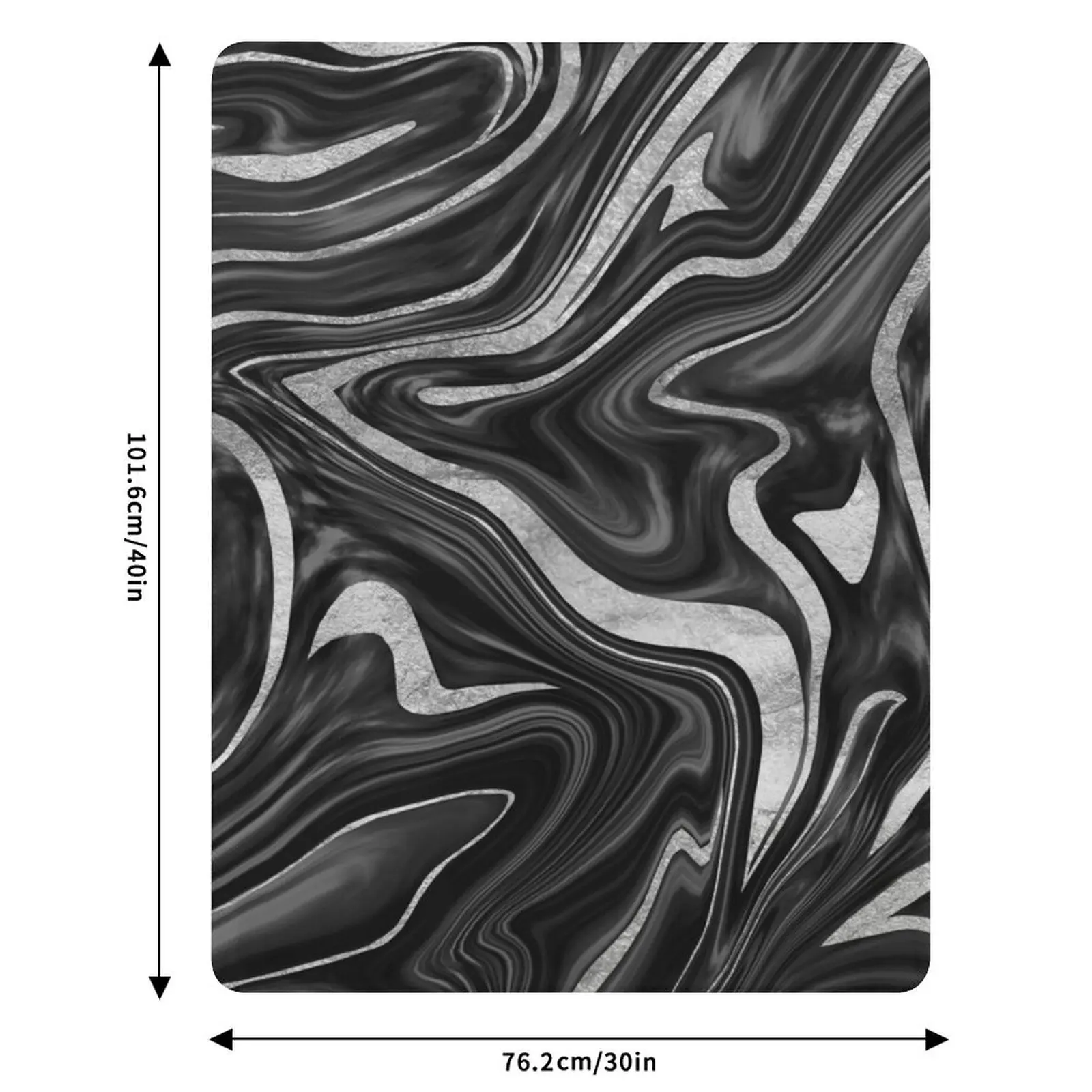 Black Gray White Silver Marble #1 #decor #art Throw Blanket Large Polar sofa bed Decorative Sofa Blankets