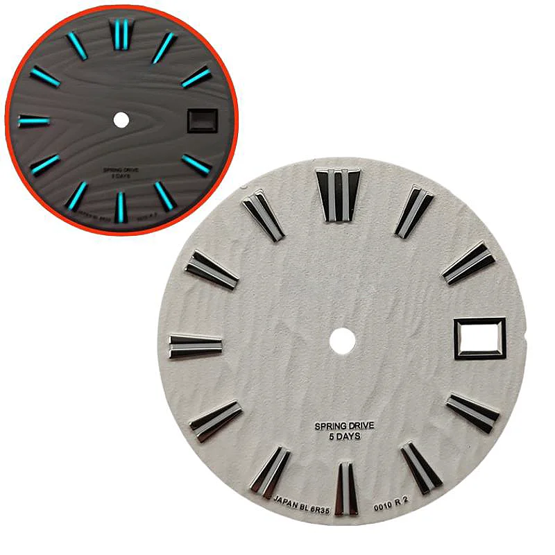 

NH35 dial blue white black blue-green light dial C3 super luminous dial 28.5mm fits NH35/NH36/4R/6R movement