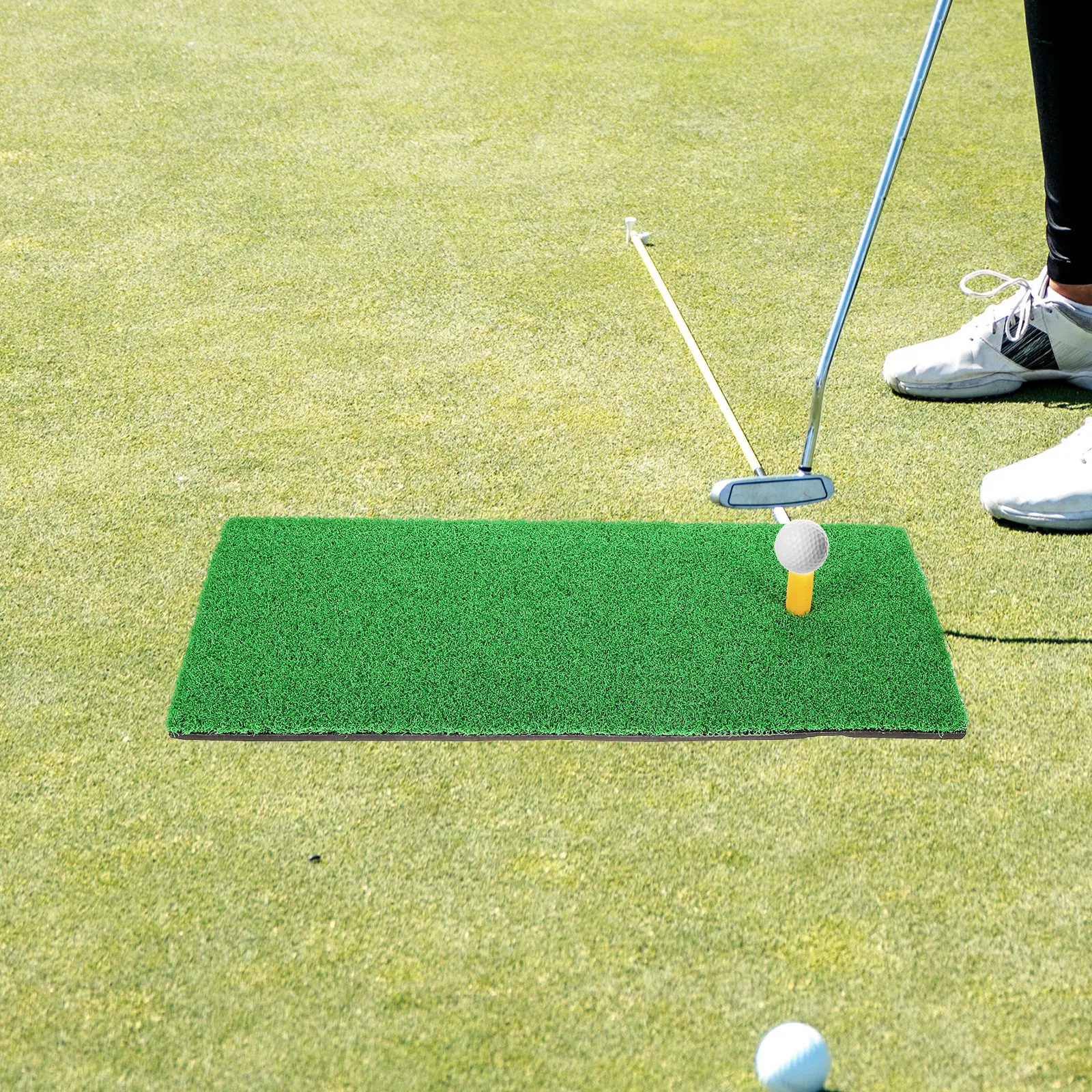 

Portable Golf Hitting Set Realistic Pp Turf For Indoor Outdoor Practice Driving Irons Short Training Aid Practice Mat