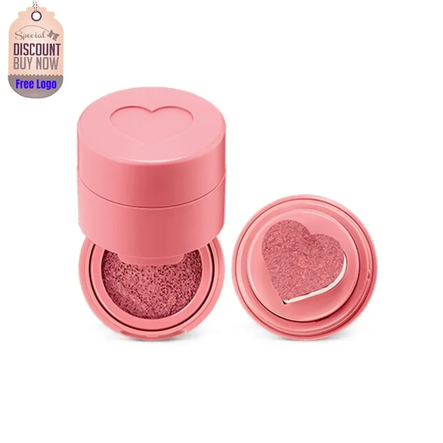 

Private Label 7colors Heart-shaped Cushion Blush Waterproof Multi-purpose Easy To Use Cute Facial Nourishing Blush Makeup Bulk