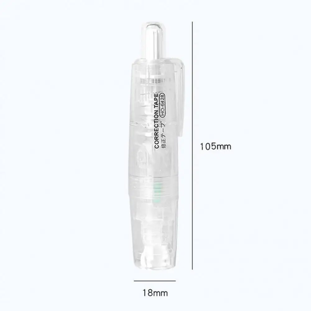 리필식 개폐식 교정 테이프, 화이트 아웃 테이프, 일본 미적, 귀여운 화이트 아웃 펜 모양 어플리케이터, 사무용품
