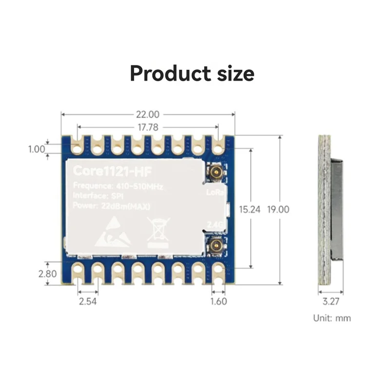 B44C Core1121 Lora Modul LR1121 Chip-Langstreckenkommunikation für Sub-Ghz-Band-Anti-Interferenz-Design
