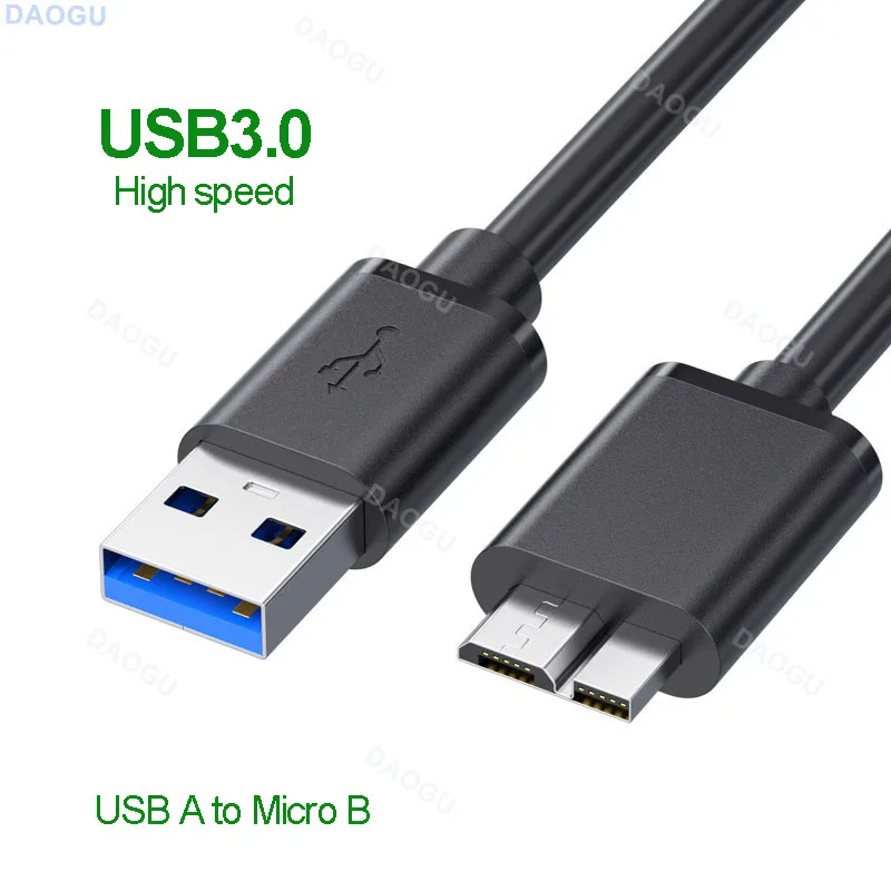 USB 3.0 Type A to Micro B Cable Connector Fast Charging Data Cord USB A to Micro B  Cable Short Adapter for External Hard Drive