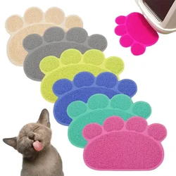 PVC Pet Mat Non-slip Claw-shaped Cat Litter Rub Feet Cat Toilet Dog Puppies Feeding Mat Cute Dish Bowl Food Feed Placement