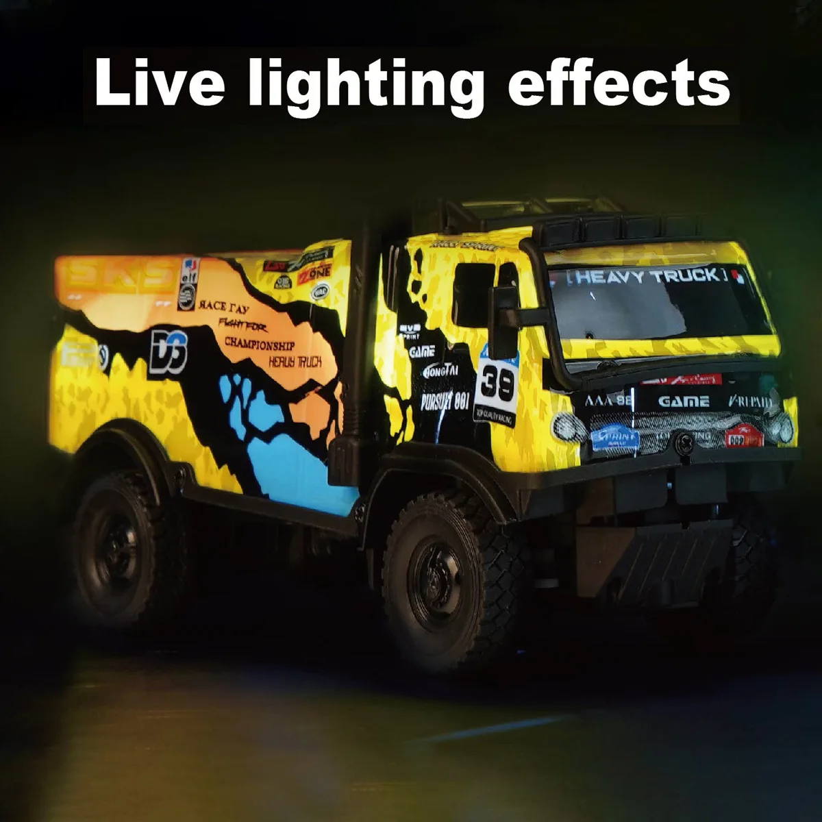 2024 New 1:18 RC Ca Illuminated Graffiti Off road Remote Control Truck Non Charged Boys and Children\'s Toy Car Festival Gift