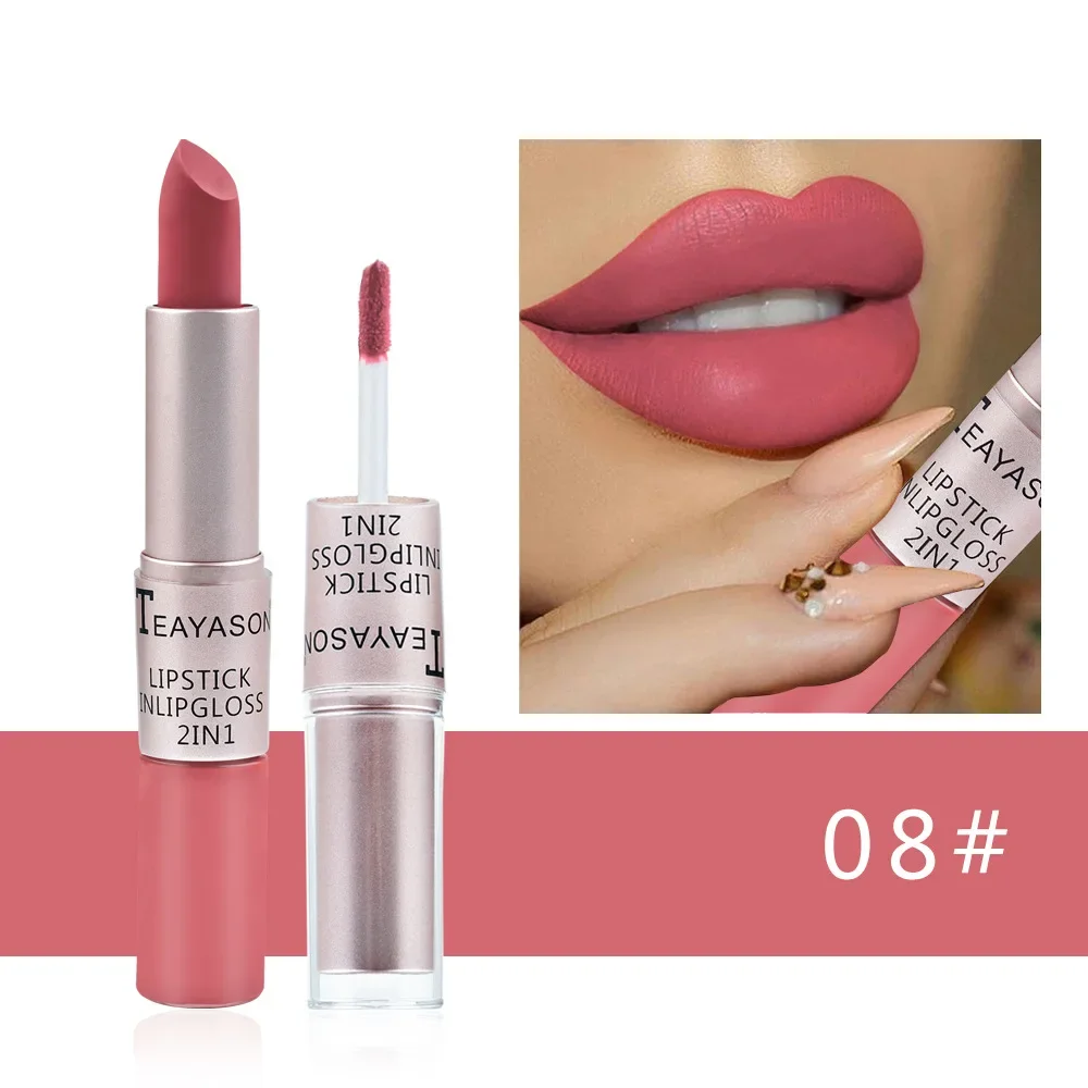 Pintalabios Sexy rojo resistente al agua, brillo de labios mate de terciopelo, bálsamo labial Sexy, tinte de labios rojo, 12 colores, regalo de maquillaje de moda para mujer