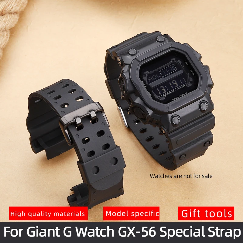 

GX-56BB-1B Silicone watch Strap For Casio G-SHOCK Series Large Block G Giant G 3221 GXW-56-1A Resin Bracele Accessories black