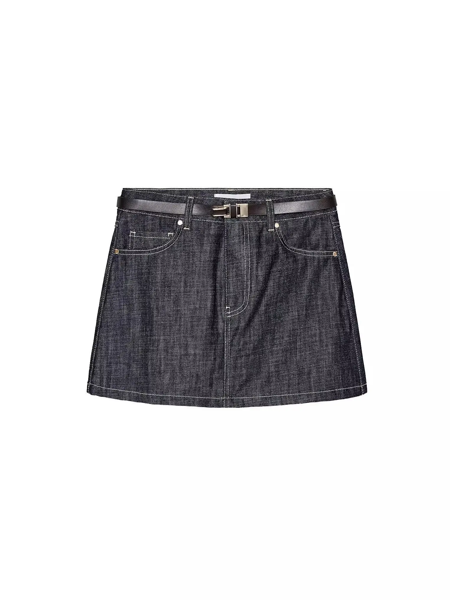 Casual katoenen denim rok met hoge taille Street Sle Slim Fit ort jas uit één stuk Chinese productie Normaal dun
