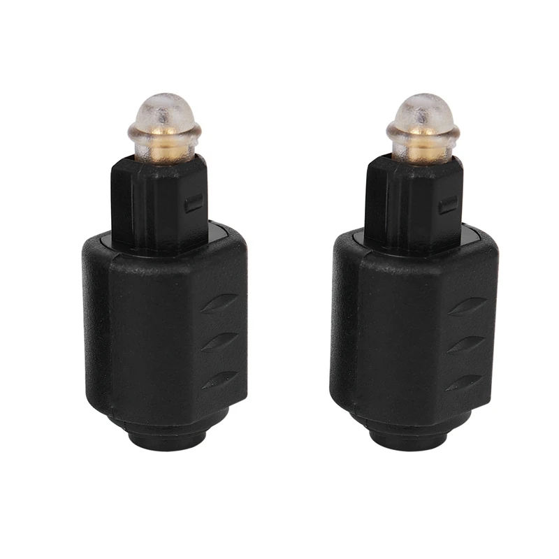 2 Packs Optical 3.5Mm Female Mini Jack Plug To Digital Toslink M Audio Adapter