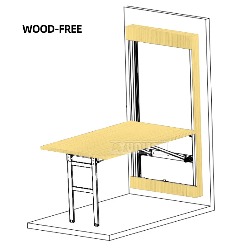 NEW Invisible Wall-Mounted Dining Office Study Table Stand Space-Saving Folding Desktop Bracket without Wood Board