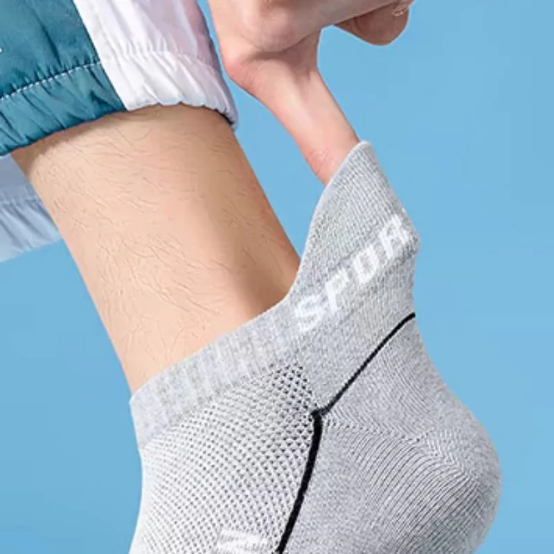 Anti-Rutsch-Mesh-Lauf kurze Socken mehrfarbige schweiß absorbierende Socke Anti-Geruch-Strumpfwaren mit niedrigem Zylinder