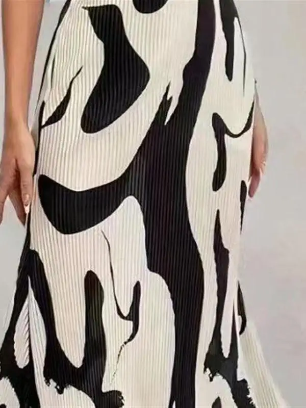 

Юбка А-силуэта с высокой талией, с цветочным принтом, облегающая, в стиле ретро, женская, силуэт «летучая мышь»