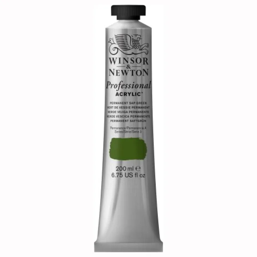 

Professional Acrylic Paint, 200ml,Permanent Sap Green
