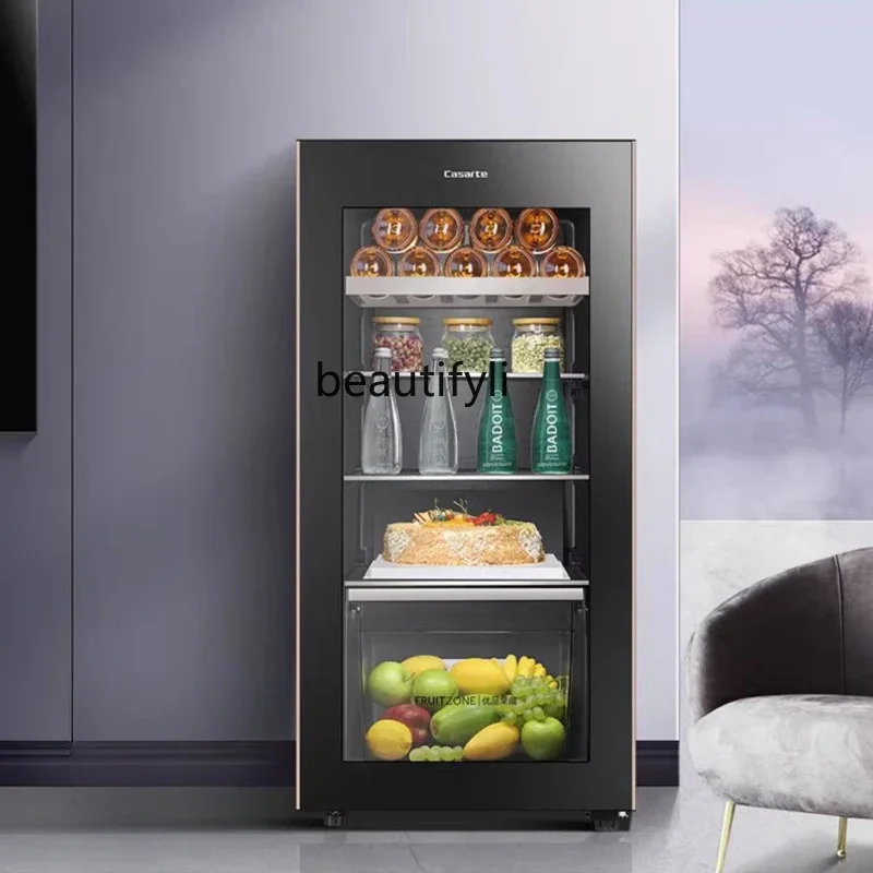 

Home Office Refrigerated Cabinet Ice Bar Tea Drinks Fruit Fresh Cabinet Mini Refrigerator